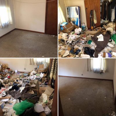 Home Sorting: Decluttering and clearing master bedroom.