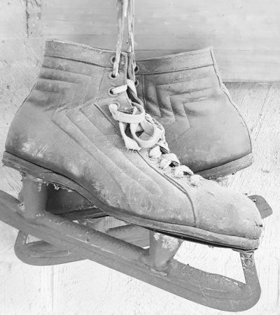 Home sorting vintage ice skates