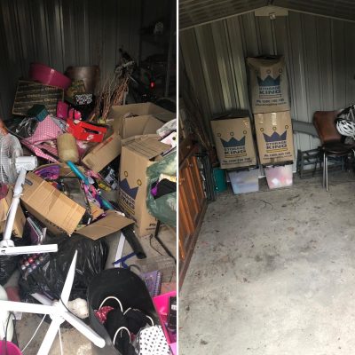 Sorting decluttering shed