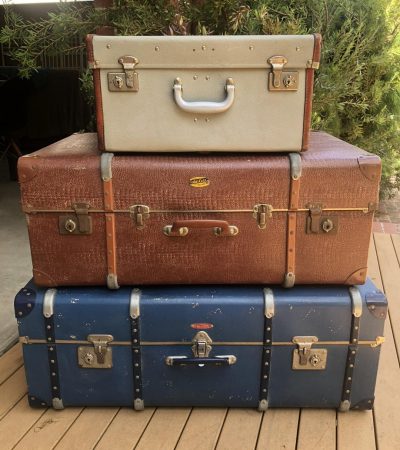 vintage suitcases retro decluttered