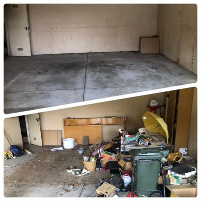 cleared rubbish garage