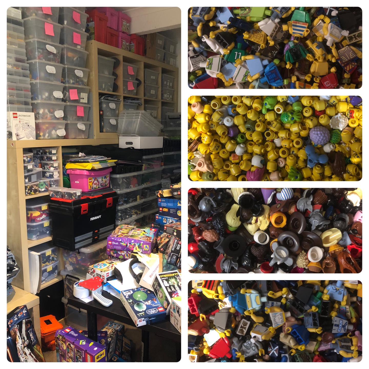 Lego spare room decluttering